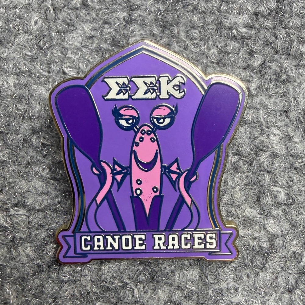 Disney Pixar Monsters University EEK Canoe Races Pin Purple Cast Exclusive LE